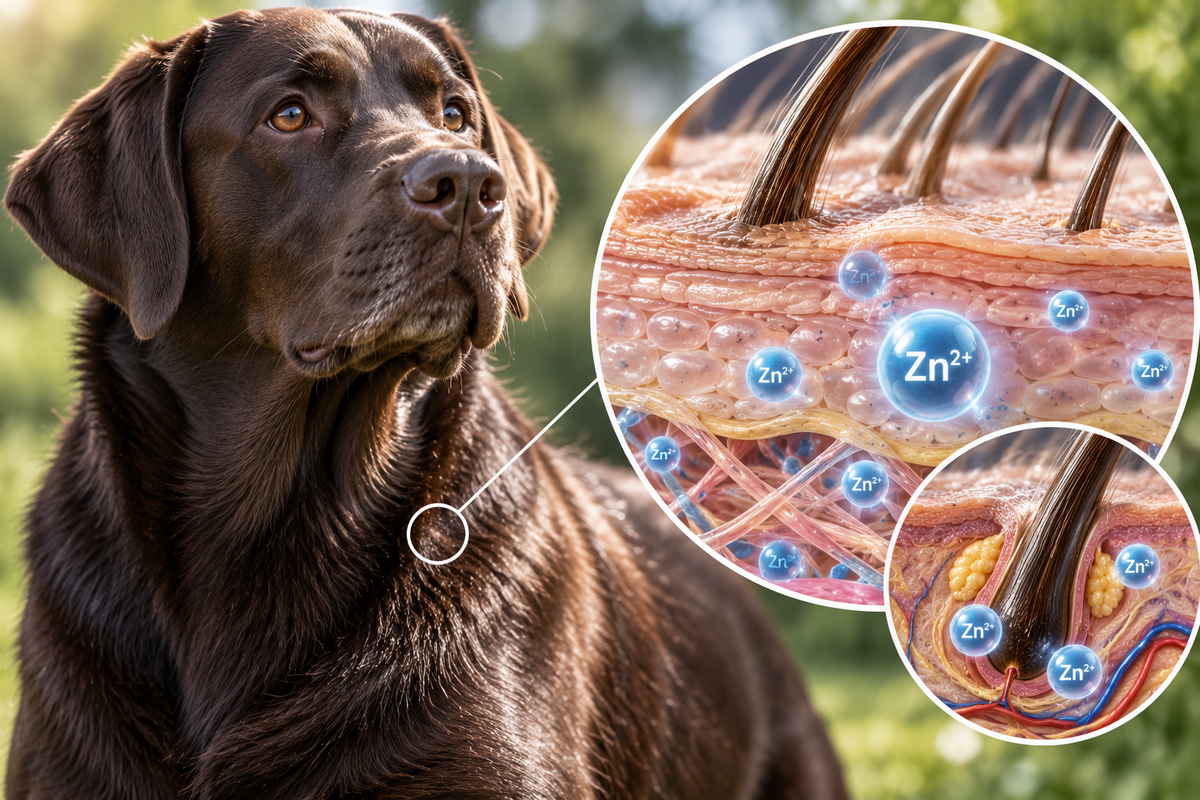 Zink für Hunde und seine Bedeutung für Haut und Fell
