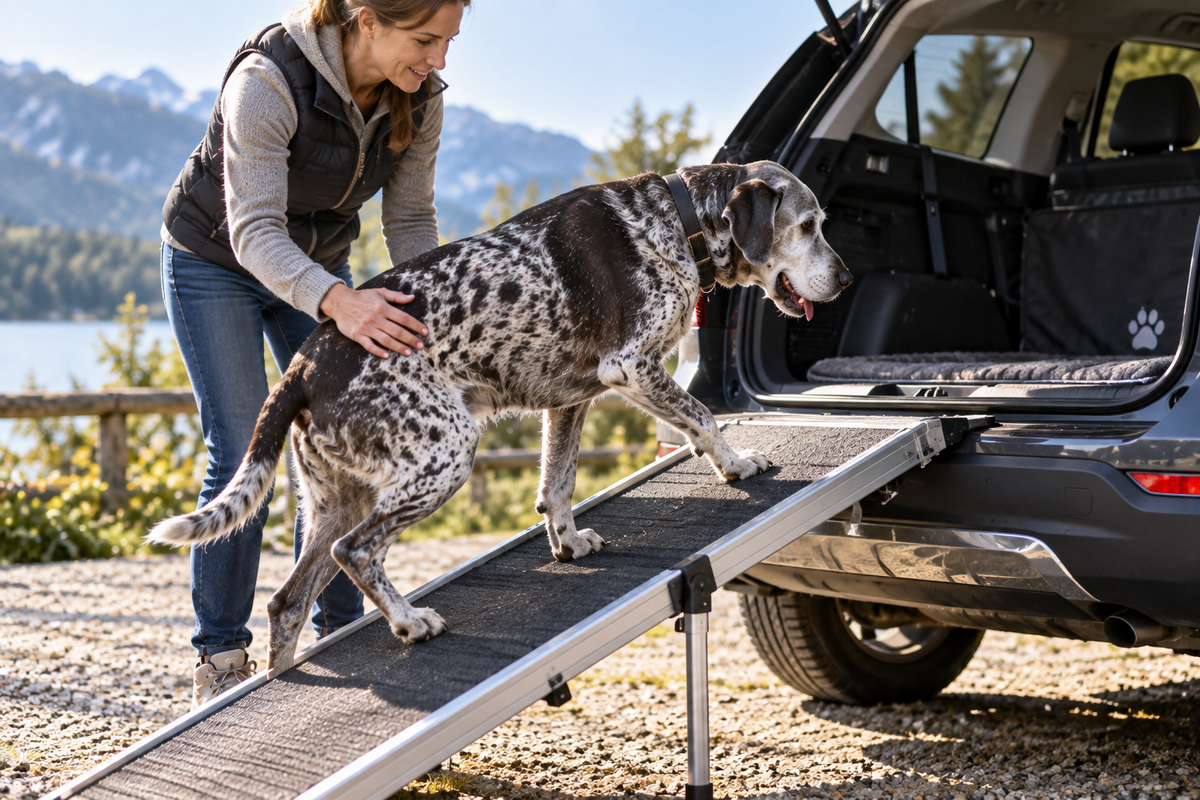Kontrollierte gelenkschonende Bewegung bei einem Hund mit Arthrose