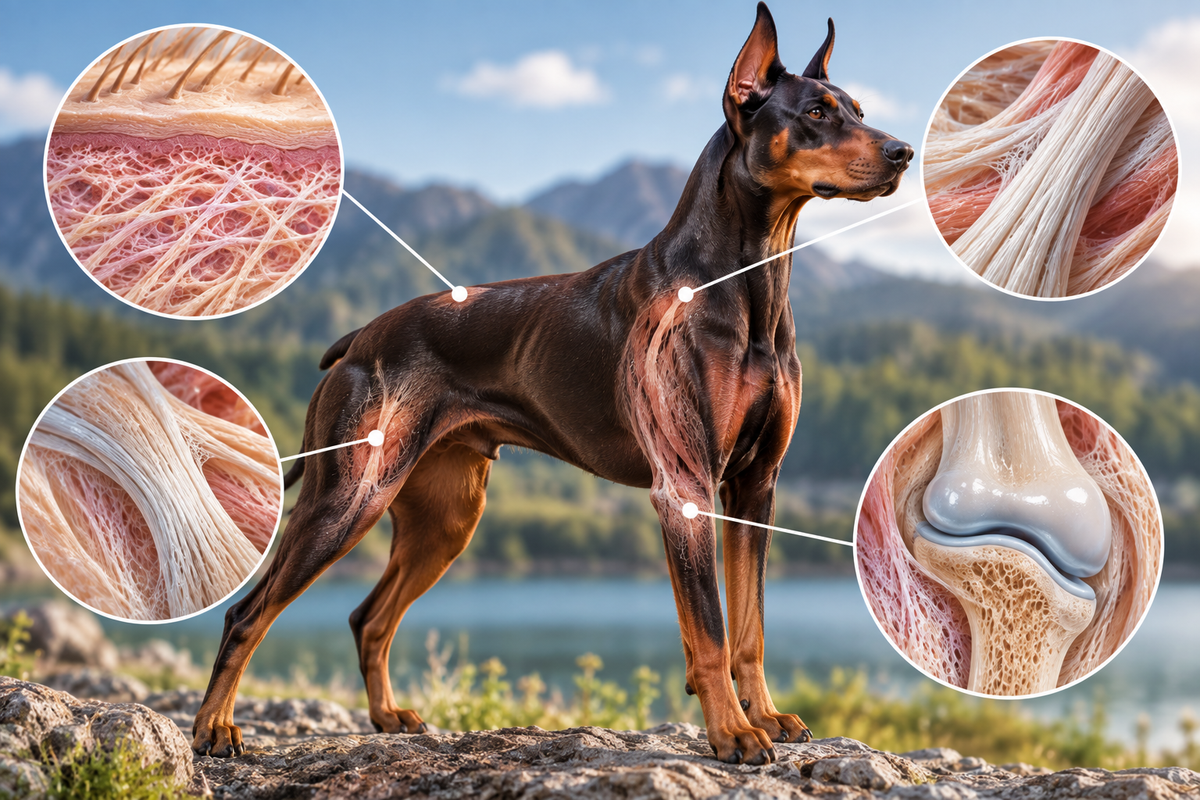 Darstellung eines Hundegelenks mit Gelenkknorpel