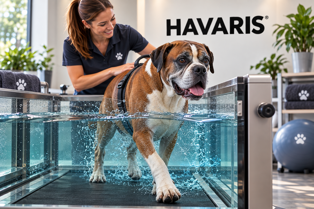 Hund mit Arthrose bei vorsichtiger Bewegung im Alltag